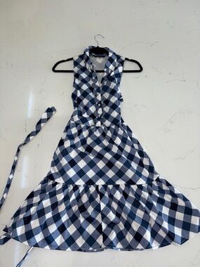 Tommy Hilfiger Blue & White Check Dress Shirt